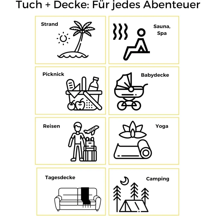 furora HOLIDAY Saunatuch Saunahandtuch Saunatuch Damen + Herren, Hamamtuch groß 100x200 XXL – Bild 7
