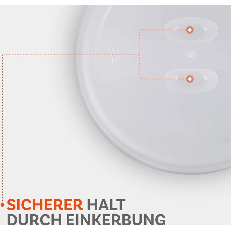 Mikrowellenabdeckung Ø26 x 7cm, Geschirhülle für die Mikrowelle - Mikrowellenhaube, Spritzschutz, Mikrowellendeckel transparent – Bild 3