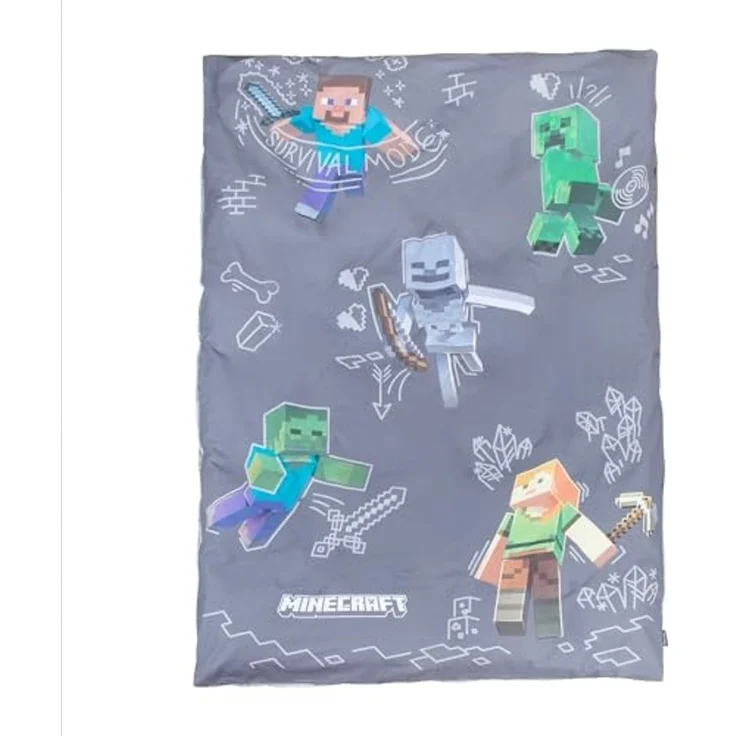 MINECRAFT - Wendebettwäsche, Bettwäsche, Decke und Kissen, mit Reißverschluss, zwei Designs – Bild 6