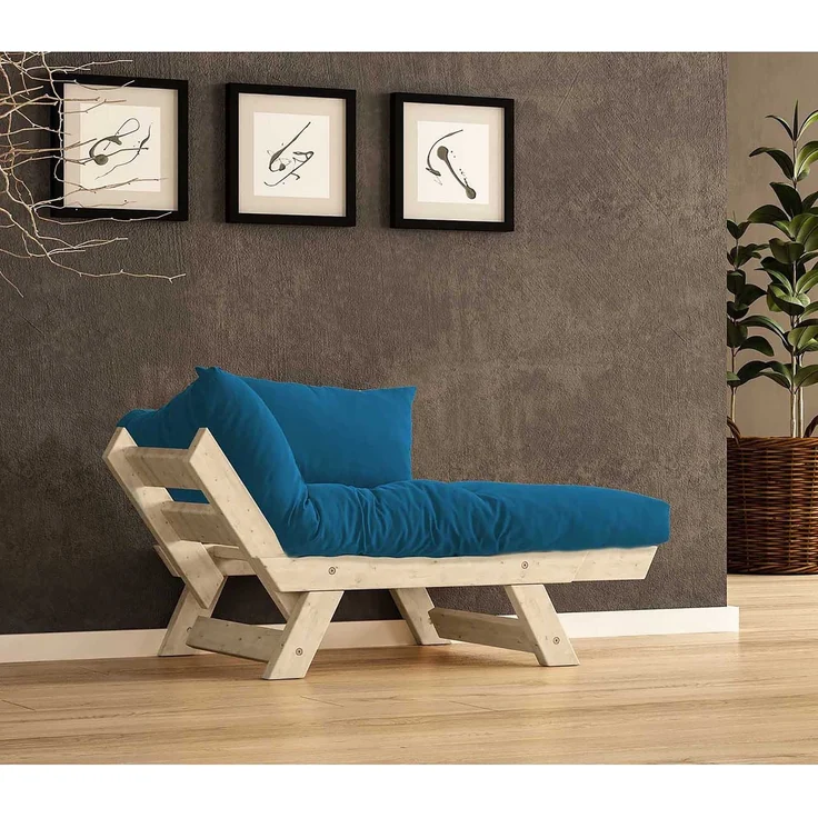 Skye Decor 'CPT8146-140' Garten-Sessel, Natur / Blau, 108-140 x 75 cm – Bild 2