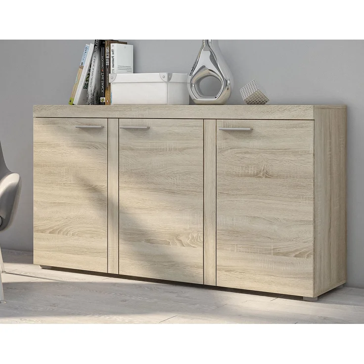 AX LIVING Sideboard Wohnzimmer Spacoro 3D – Modern in Eiche Sonoma – Bild 1