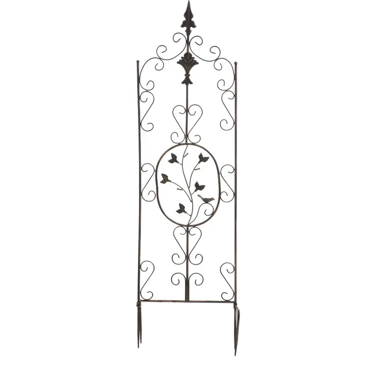 Rankgitter FALK - 35 x 1 x 122 cm, Metall, Bronze | Rankhilfe Kletterpflanzen Gartendekoration – Bild 1