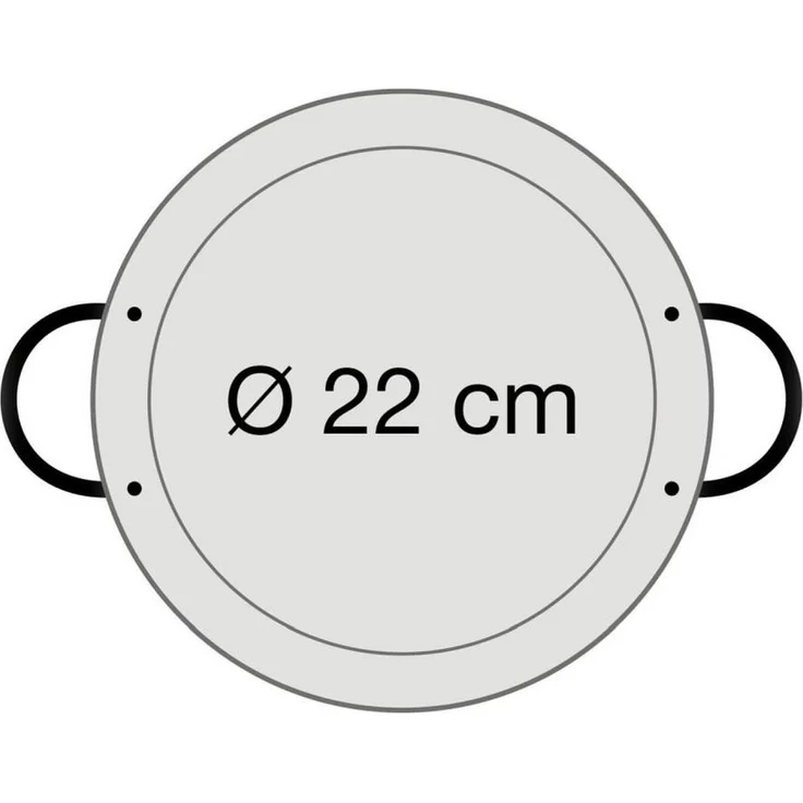 Paella-Pfanne Stahl poliert Ø 28 cm – Bild 2