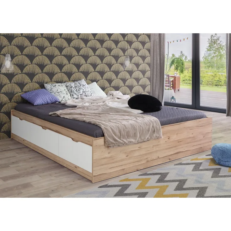 Forte Jugendbett Planked Eiche (D55) 180x200 cm