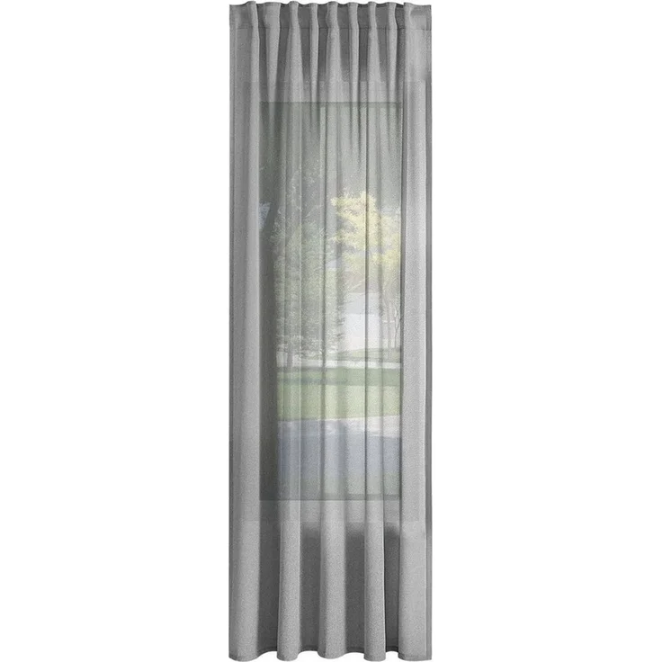 Woltu Gardine (1 St), Kräuselband, halbtransparent, Vorhänge Leinenoptik – Bild 1