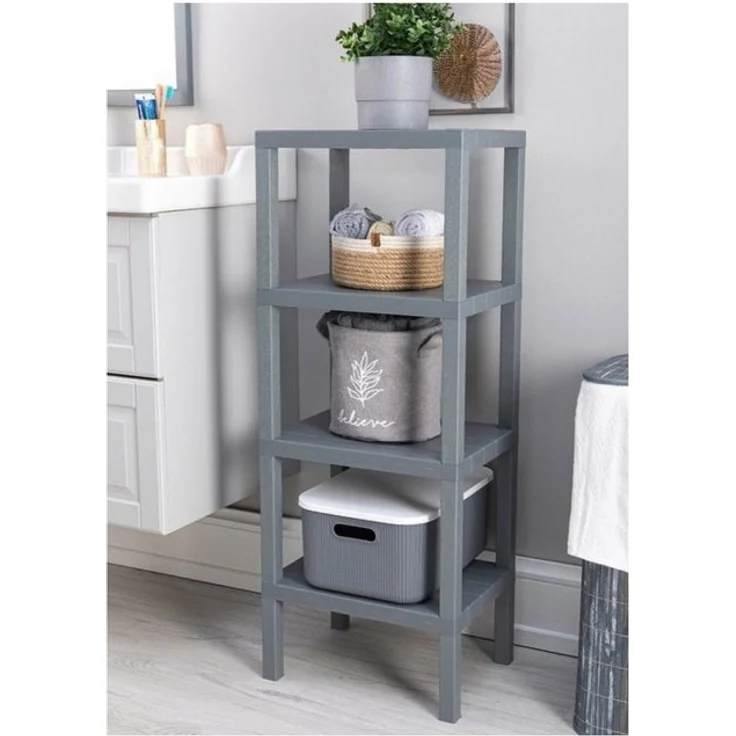 Luxury Bites Badregal Regal mit 4 Ablagen, vielseitig einsetzbar als Badezimmer, Wohnzimmer, Kinderzimmer – Bild 2