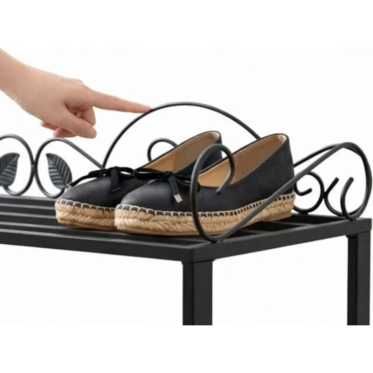 DanDiBo Schuhregal Metall Mi-1 Regal 92cm Schuhschrank Platzsparend 21237 Schuhablage Schmiedeeisen – Bild 5