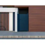 Vente-unique - NAZARIO Pedestrian gate Metall Grau - B 4,6 cm x H 161 cm x L 100 cm