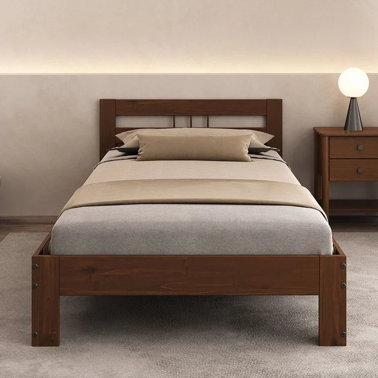 IDIMEX Massivholzbett THEO, Massivholzbett mit Kopfteil 100x200 cm aus kiefernholz- kastanie – Bild 5