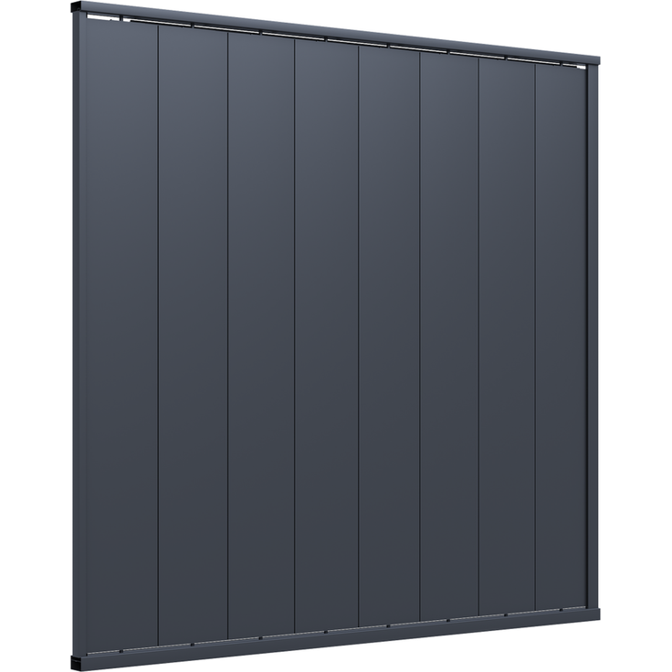 Weide Pergola Sichtschutzwand 2,65m mit kippbaren Lamellen anthrazit – Bild 5