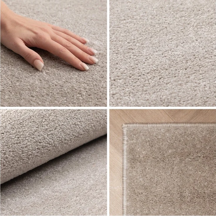 Carpettex Veloursteppich Unicolor - Einfarbig, Läufer, Höhe: 11 mm, Einfarbig Kurzflor Teppich Wohnzimmer verschiedene farben und größen – Bild 3