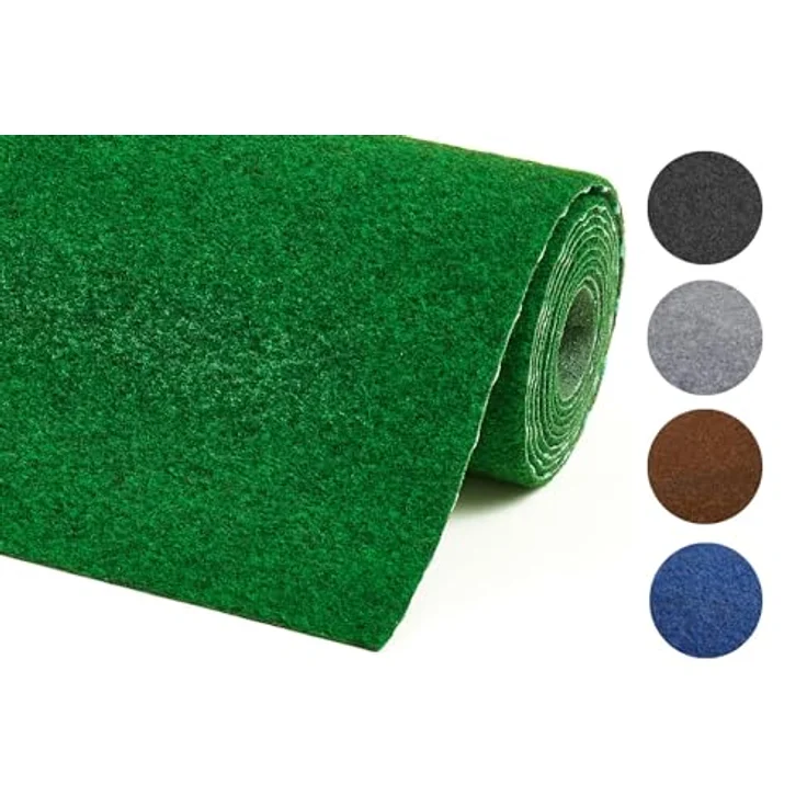 Misento Kunstrasen Outdoor mit Noppen - wetterfest und pflegeleicht - geeignet als Balkon Teppich oder Rasenteppich Outdoor - einfach zu verlegen 200x400 cm Grün – Bild 2