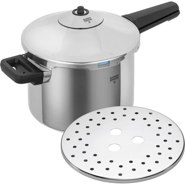 Kuhn Rikon Duromatic Inox Schnellkochtopf 22 cm 5,0 l mit Stielgriff