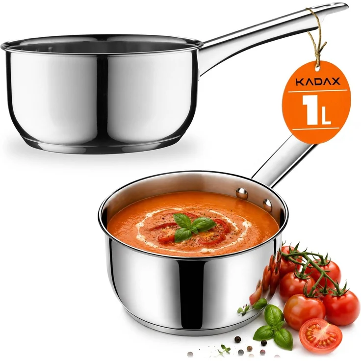 KADAX Topf Kochtopf 1L Induktion Stahl Gas Stahl 14cm – Bild 1
