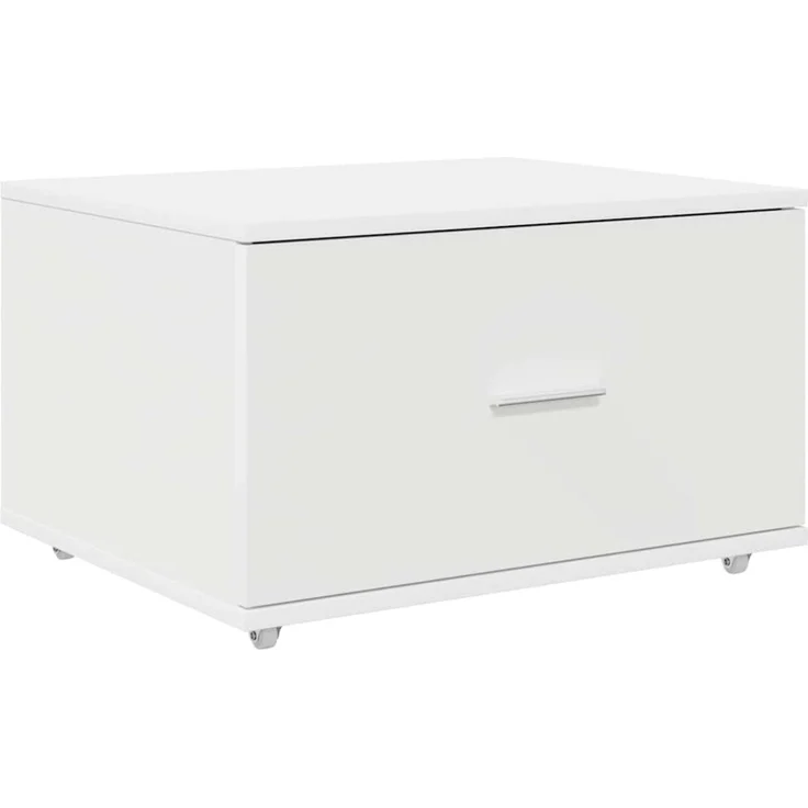 vidaXL Schubladenschrank Mit Rad Weiß 55 x 45 x 31 cm 869306 – Bild 2