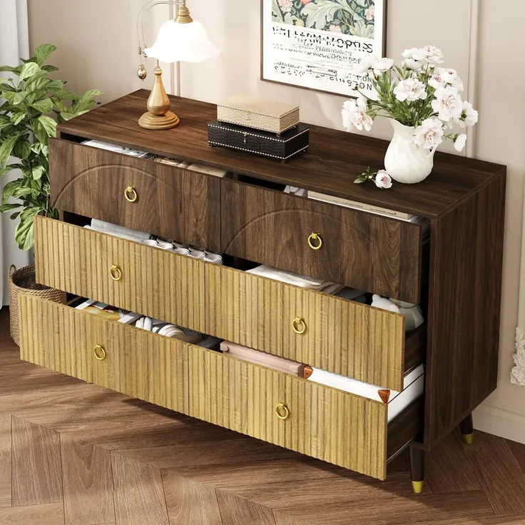 Schubkastenkommode, Kommode mit Schubladen, Wohnzimmerschrank, Mehrzweckschrank, Aufbewahrungsschrank, Sideboard