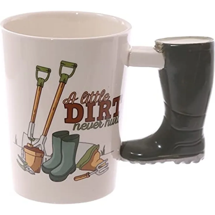 Puckator Tasse Mug Colation Griff in Form eines Stiefels für den Garten