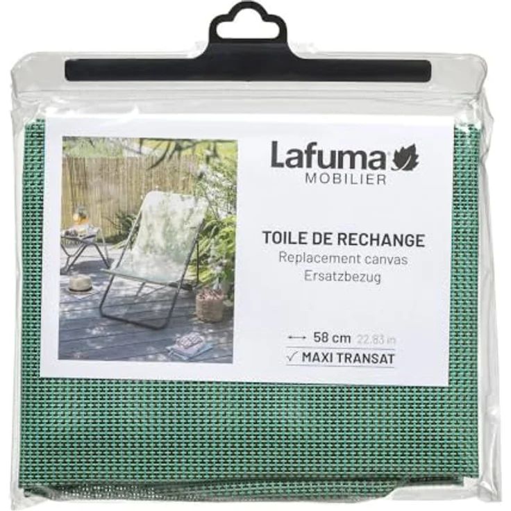 Lafuma MOBILIER Ersatz-Batyline-Bezug für Liegestuhl Maxi-Transat, Breite: 62 cm, Farbe: Chlorophylle, LFM2655-9266 – Bild 2