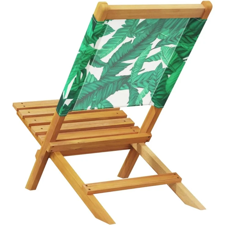 vidaXL Gartenstühle 8 Stk. Klappbar Grün Stoff und Massivholz 3214651 – Bild 6