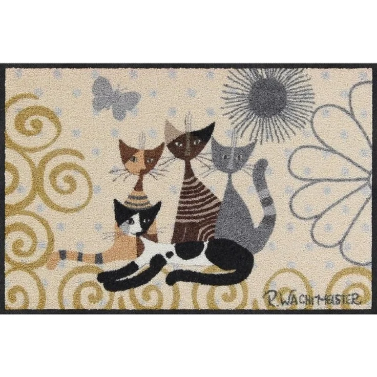 Salonloewe Fußmatte Fußmatte 50x75 Rosina Wachtmeister Fantasia di Gatti Salonloewe beige, Eingangsmatte normal, Höhe: 500 mm – Bild 2