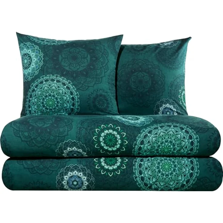 Erwin Müller Bettwäsche Bettwäsche Sparpaket 4-tlg, Biber, 4 teilig, Flanell Ornamente – Bild 2