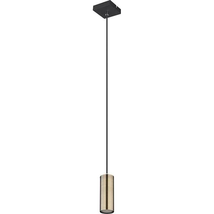 Hängeleuchte, Metall, schwarz altmessing, höhenverstellbar – Bild 1