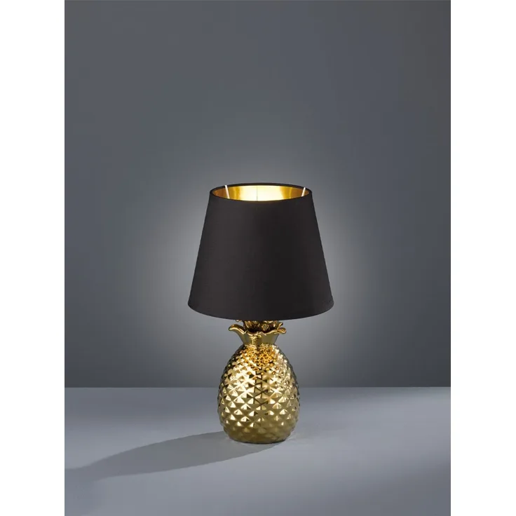 Tischleuchte, 1 x E14/40W, PINEAPPLE gold