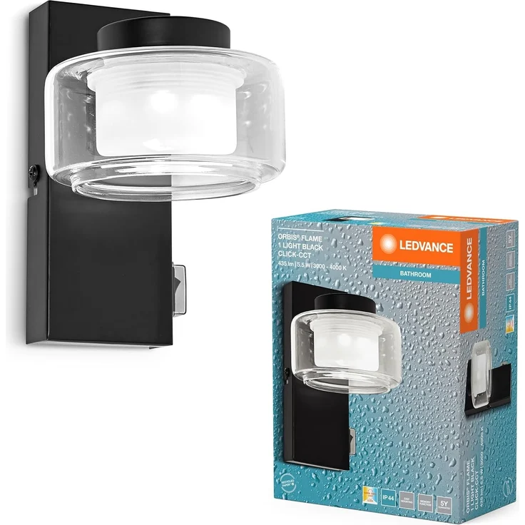 LEDVANCE Orbis Flame 5,5 W Click CCT IP44 Schwarz – Bild 1