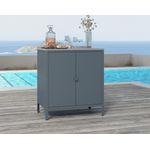 Outdoor Schrank Bolognano 92x80x50 cm Dunkelgrau, matt [casa. pro]