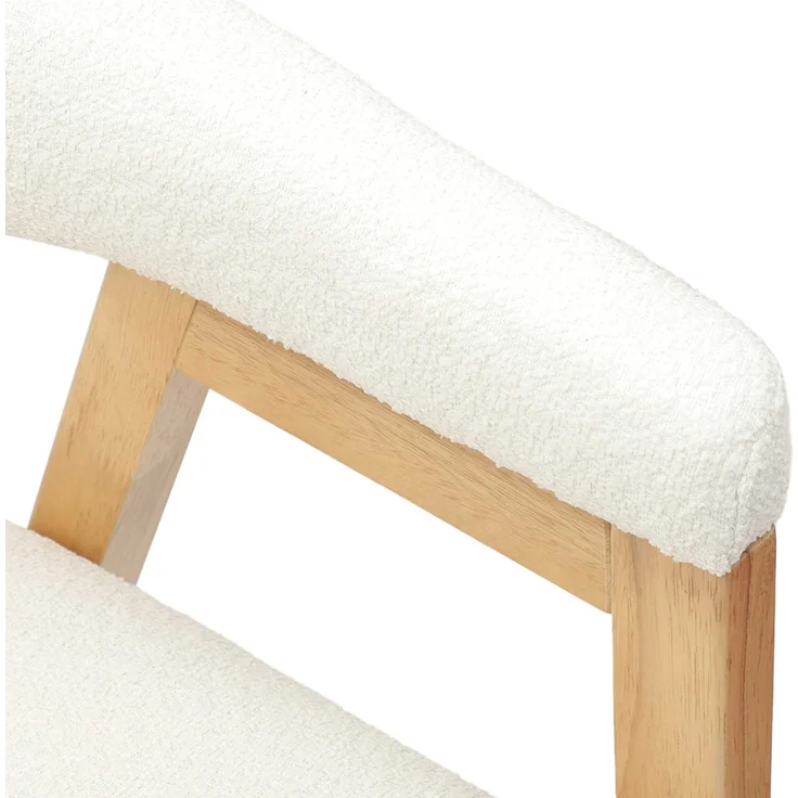 vidaXL Esszimmerstühle 2 pcs Natur 54 x 57 x 73 cm Massives Gummiholz 42020428 – Bild 7