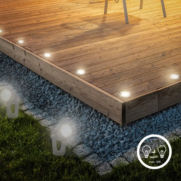 Briloner LED Außen-Bodenstrahler Kebony Connect to Shine 3er Ergänzungsset 1,8W – Bild 4