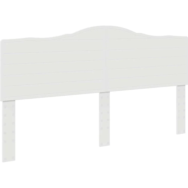 vidaXL Bettrahmen mit Kopfteil Weiß 200 x 200 cm Massives Kiefernholz 3413263 – Bild 5