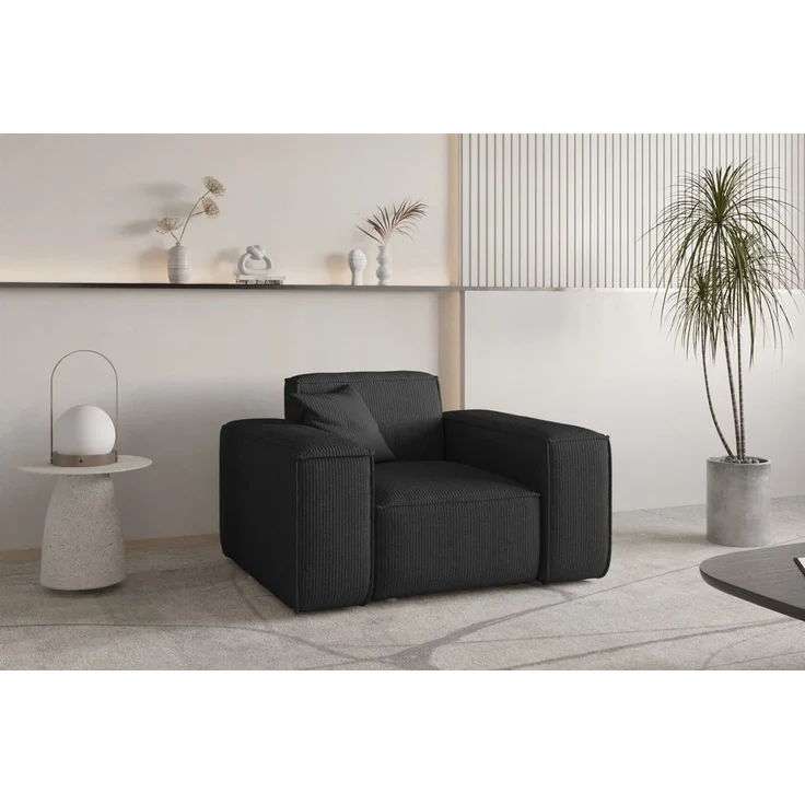 Sessel Designersessel CELES PREMIUM in Stoff Scala Schwarz – Bild 1
