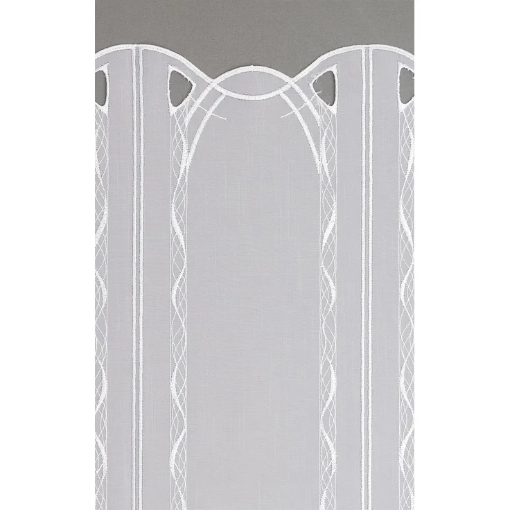 Scheibengardine Plauener Spitze - Blumenkelche (Bx H) 213,2cm * 30cm Beige/beige – Bild 4