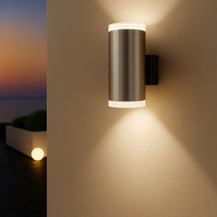 MeLiTec Wandleuchte LED Wand-Außenleuchte 145 & 145-1, schwarz matt oder silber, Up and Down Leuchte für innen und außen, IP44, moderne LED-Wandlampe – Bild 5
