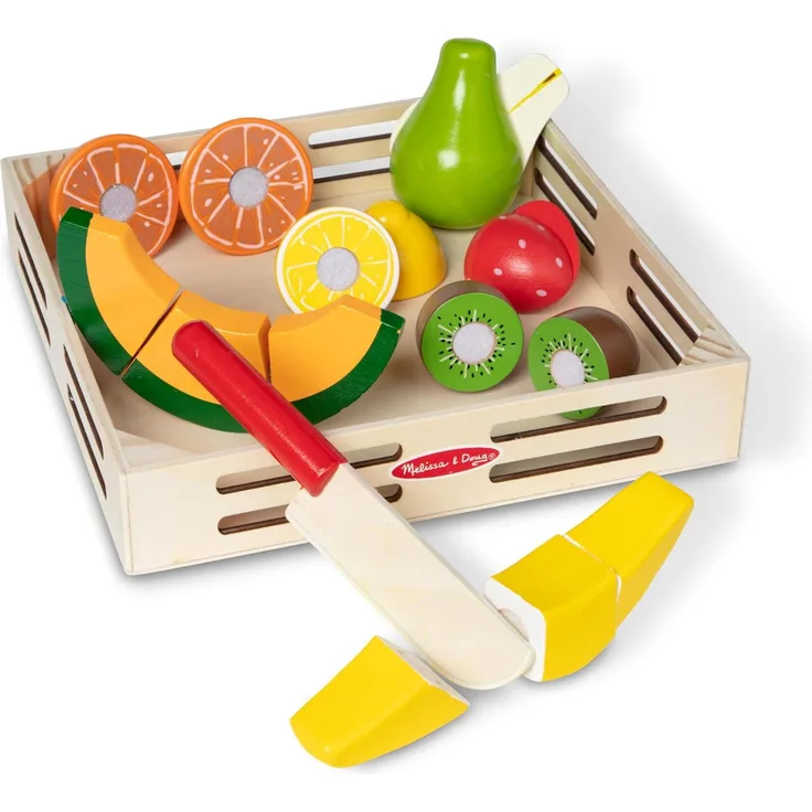 Melissa & Doug Früchte Zum Schneiden Aus Holz | Rolle spielen Essen Spielzeug | 3+ | Geschenk für Jungen oder Mädchen