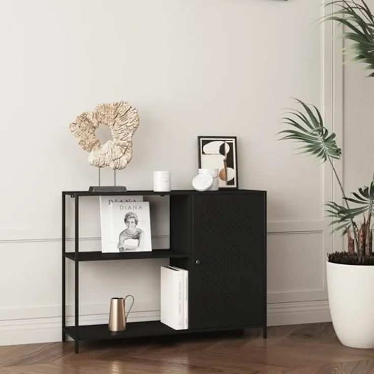 Schrankregal Viitasaari Metall Schwarz [en. casa]