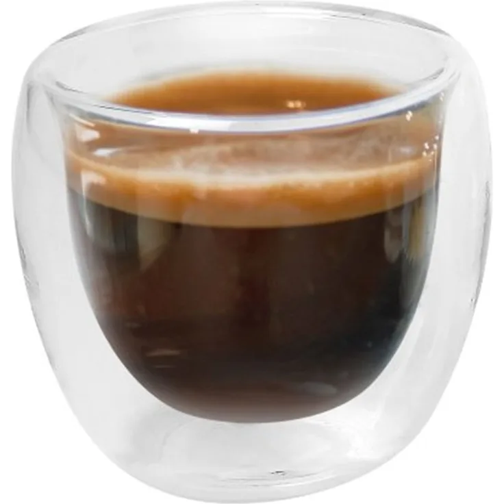 Doppelwandiges Gläser-Set 80 ml, aus hochwertigem Borosilikatglas - 4er Set