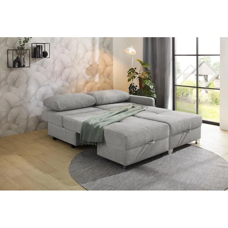 JOB Polsterecke mit Funktion SLIDER - Wohnzimmer in 417/19 grau – Bild 4
