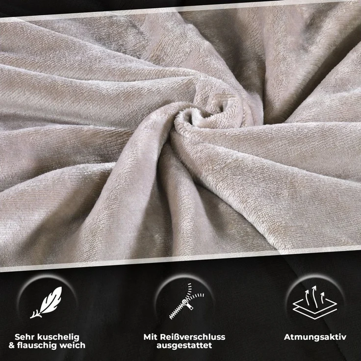 Malika Bettwäsche 200x200 + 2x 80x80 cm Cashmere Touch Bettwäsche, atmungsaktiv, Mikrofaser, 3 teilig, Für Allergiker geeignet, pflegeleicht, angenehm weicher Stoff – Bild 3