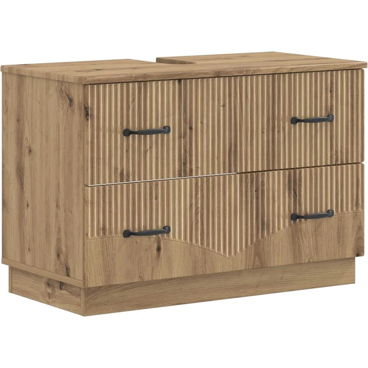 vidaXL 2-teiliges Badezimmer Schrank Set HOORN Artisan-Eiche 3417719 – Bild 3