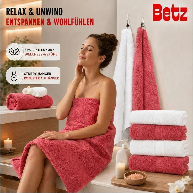 Betz Handtücher Premium Handtuch-Set 12-tlg, 100% Baumwolle (Set, 12-St), Duschtücher,Handtücher, Gästetücher, Seiftücher,Waschhandschuhe – Bild 3