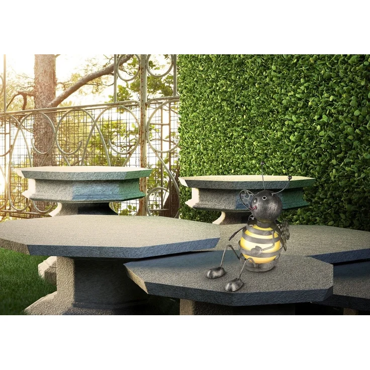 Solarleuchte Garten Solarlampe Gartenleuchte Metall Biene Außen Deko SL3342 – Bild 6