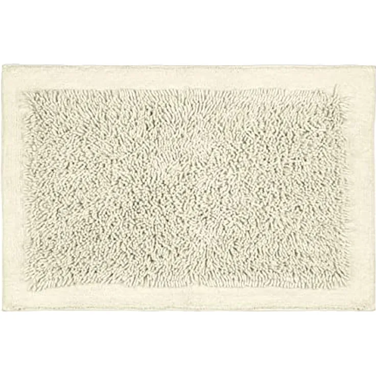WENKO Badematte Sidyma Beige, 100% Bio-Baumwolle, rutschhemmend, 60 x 90 cm