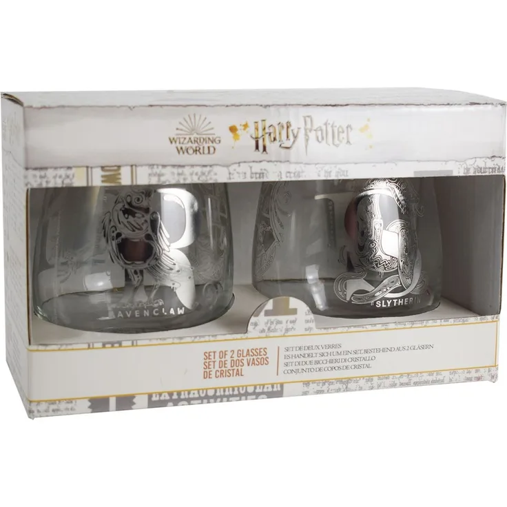 Harry Potter Hogwarts Trinkgläser 2er-Set im Geschenkkarton 510 ml Gläser