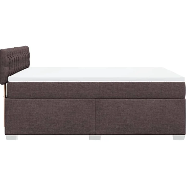 vidaXL Boxspringbett mit Matratze Dunkelbraun 160x200 cm Stoff 3285949 – Bild 9
