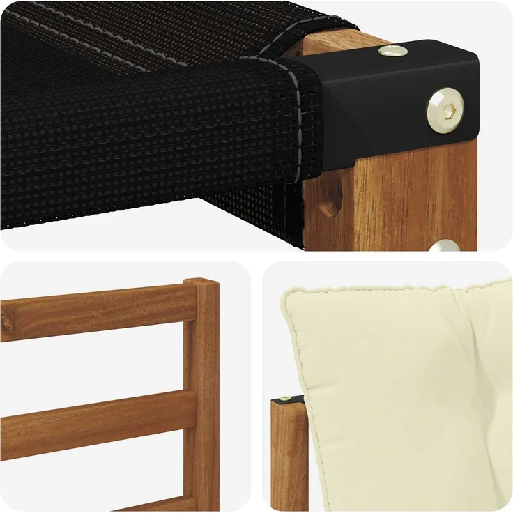 vidaXL Outdoor-Sofagarnitur 6 stk. 6-Sitzer Natur und Creme 3368821 – Bild 9
