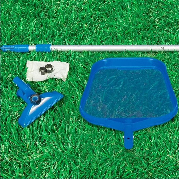 Intex Poolbodensauger Pool-Reinigungsset–Laubkescher, Bodenreiniger & Teleskopstange 239 cm, (Reinigungsset, 4-St, Komplettset), Pool Maintenance Kit, Pool Reinigungsset – Bild 2