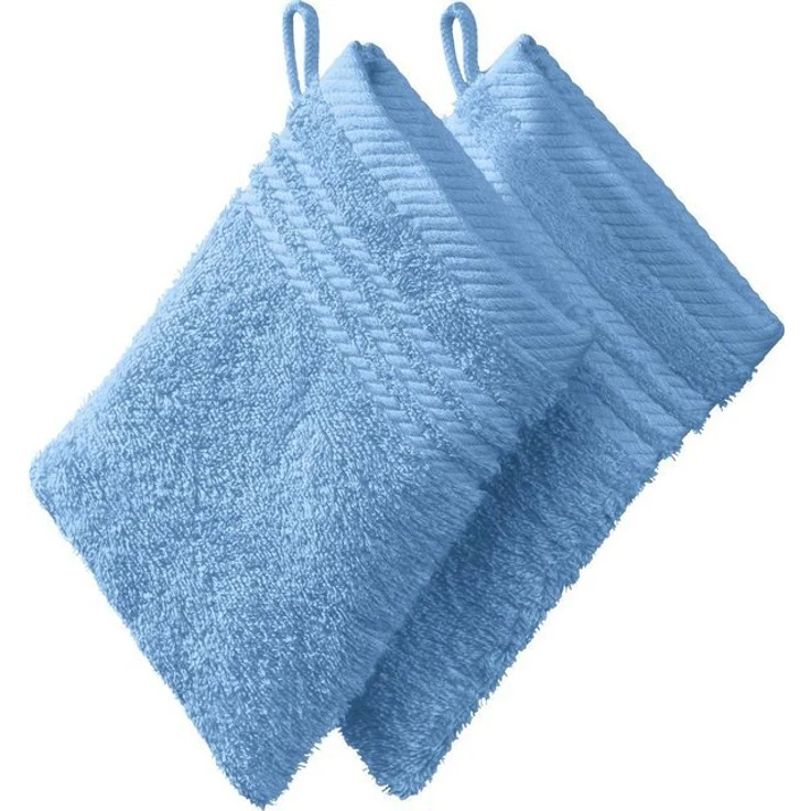 REDBEST Waschhandschuh Waschhandschuh 2er-Pack, Frottier (2-St), Walk-Frottier Uni – Bild 4