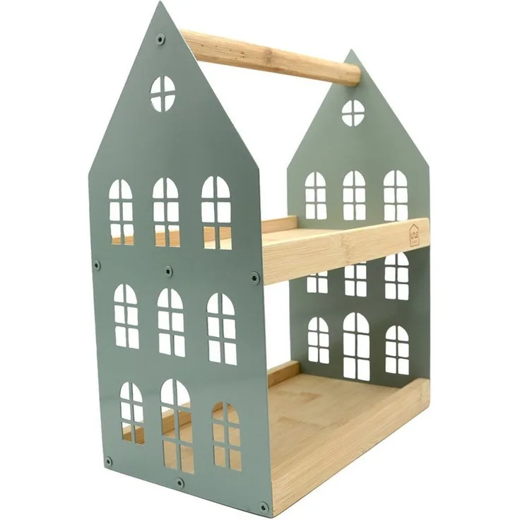 UNUS HOME Etagere Haus-Etagere 2 Etagen, (Grün 34x26,5x16cm (LxBxH), Servierplatte Servierbrett Serviertablett Frühstückstablett